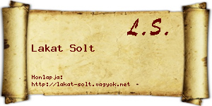 Lakat Solt névjegykártya